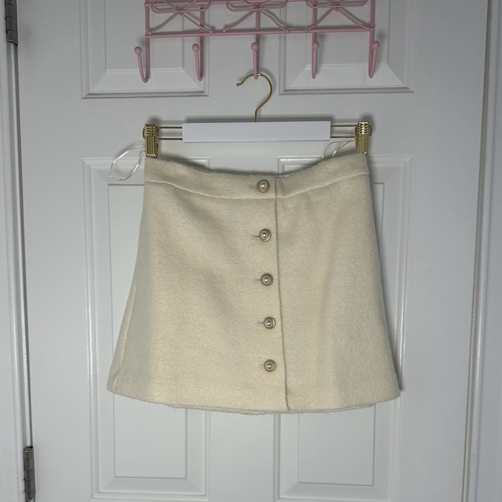 NWOT Reformation Brielle Skirt in Ivory - Picture 5 of 10